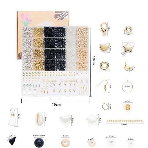 Jewelry Making Supplies Kit Natural Stone Beads for Irregular Natural Stone with for DIY Craft Bracelet Necklace Earrings for Adults