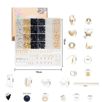 Jewelry Making Supplies Kit Natural Stone Beads for Irregular Natural Stone with for DIY Craft Bracelet Necklace Earrings for Adults