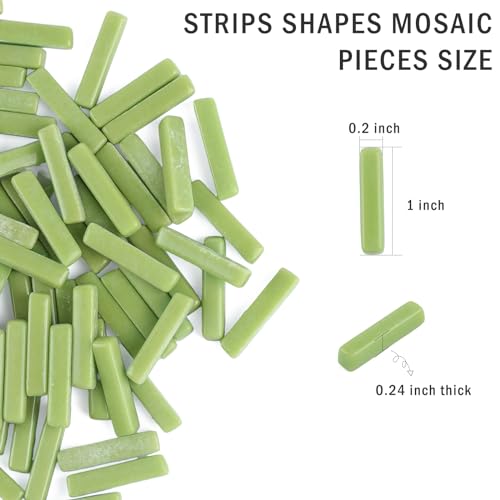 Green Mosaic Tiles for Crafts Bulk (5.29 Ounce)