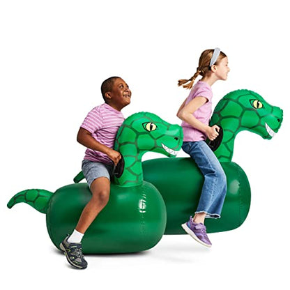Hop N Go Inflatable Dino Riding Bouncy Hopping Toys for Kids Ages 5+