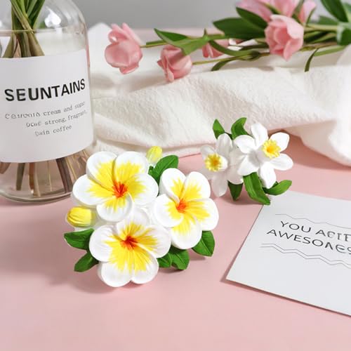 2Pcs Frangipani Flower Candle Wax molds Silicone Shapes for Wax Candles Making Valentine Flower Silicone Large Candle Wax Making molds for Candles moldes de silicona Flores para velas (2 Count)