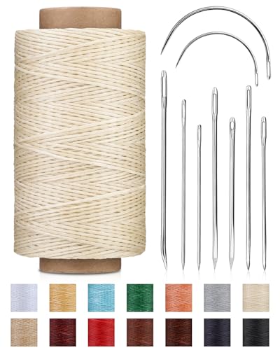 218 Yards Upholstery Thread Heavy Duty Waxed Thread for Hand Sewing