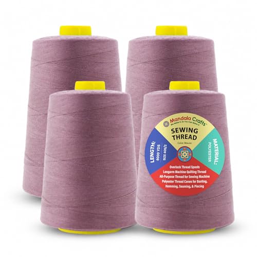 40S 2 Mauve Polyester 4 Pack of Serger Threads Cones (4 Count)