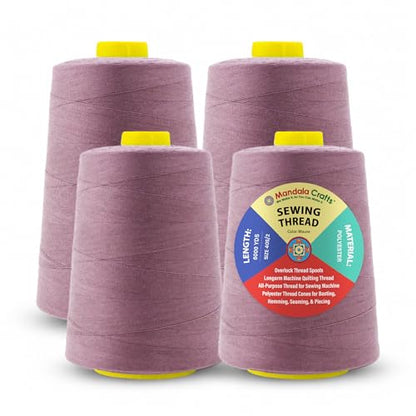 40S 2 Mauve Polyester 4 Pack of Serger Threads Cones (4 Count)