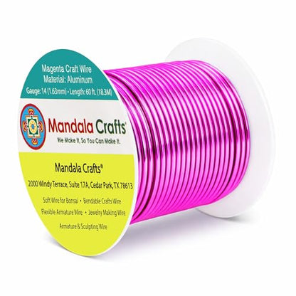 14 Gauge Magenta Anodized Aluminum Craft Wire