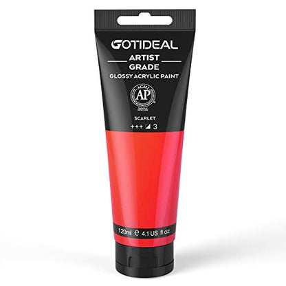 Acrylic Paint Scarlet Red Tubes (4.1 Fl Oz)
