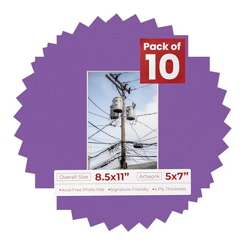 5x7 Mat for 8.5x11 Frame (10 Count)