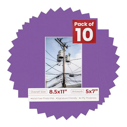 5x7 Mat for 8.5x11 Frame (10 Count)