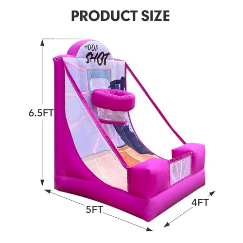 Inflatable Basketball Hoop Carnival Game with Built