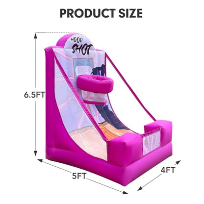 Inflatable Basketball Hoop Carnival Game with Built