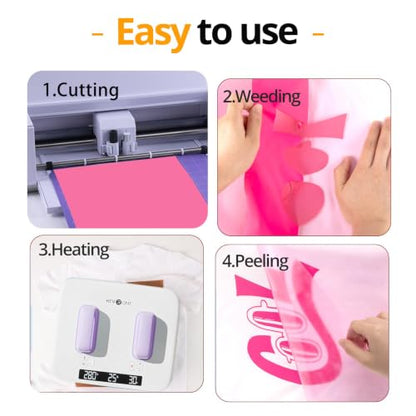 Pink Heat Transfer Vinyl Bundle (10 Count)