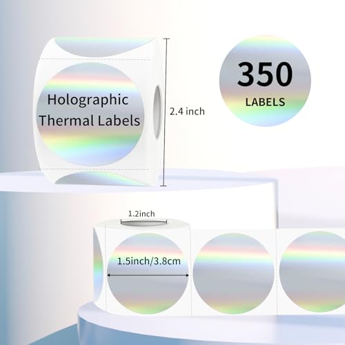1.5" Holographic Direct Thermal Label Stickers