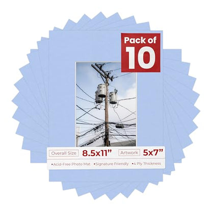 5x7 Mat for 8.5x11 Frame (10 Count)