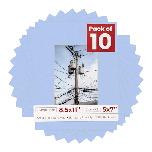 5x7 Mat for 8.5x11 Frame (10 Count)