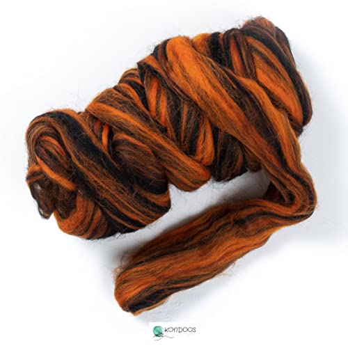 Colored Natural Wool roving (8 Ounce)