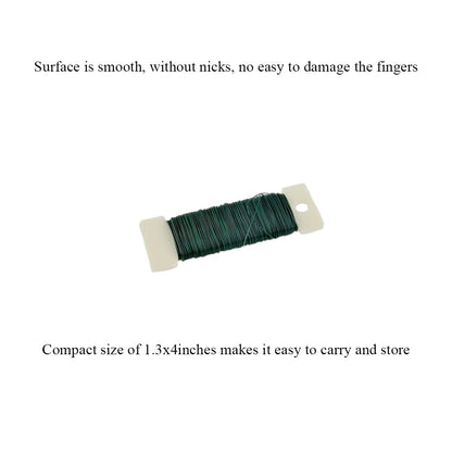 HAHIYO 26Gauge Green Wire - 1Rolls, 38yards (115feet) Flexible Floral Wire for Crafts, Christmas Wreaths, Tree & Flower Arrangement, Wedding DIY