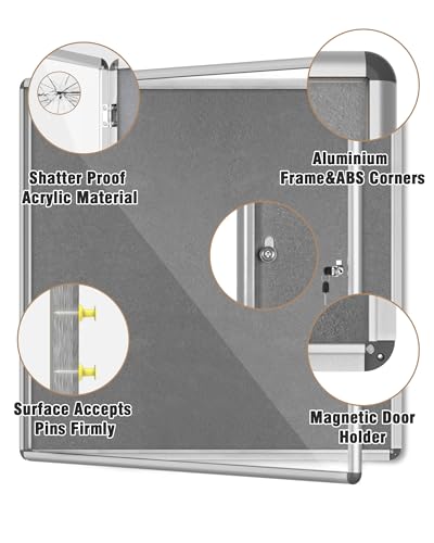 38"x38" Enclosed Bulletin Board