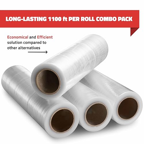 20 Pack Stretch Wrap 18 Inch 80 Gauge Shrink Wrap (5 Count)