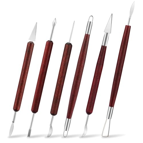 6 Piece Clay Sculpting Tools Set Perfect for Polymer Air Dry Modeling Clay Beginners & Professionals Ideal for DIY Pottery & Ceramics Tools for Clay Sculpting & Crafting