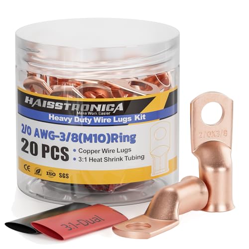 20PCS Battery Cable Lug & Heat Shrink Kit 2