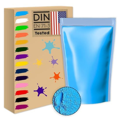 2.2lb 1kg sky blue Holi color non toxic bulk organic washable natural gender reveal decorations colour war photgraphy dog animal summer camps festivals gift run gulal