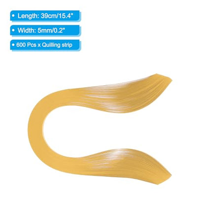 Quilling Strips Paper 600pcs 5mm 39cm Origami Paper Quilling Kits for Art DIY Craft Christmas