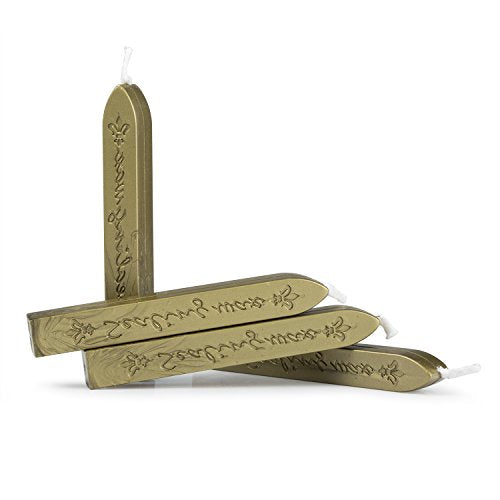Sealing Wax Stick with Wick Flower De Luce of France Retro 10 Pieces Pack (10 Count)