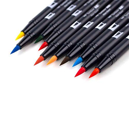 Dual Brush Pen Art Markers (10 Count)