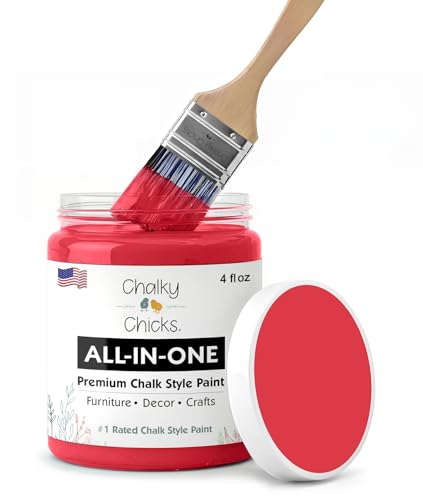 Poppy 4 Fl Oz Chalk Paint for Furniture No Sanding All in One