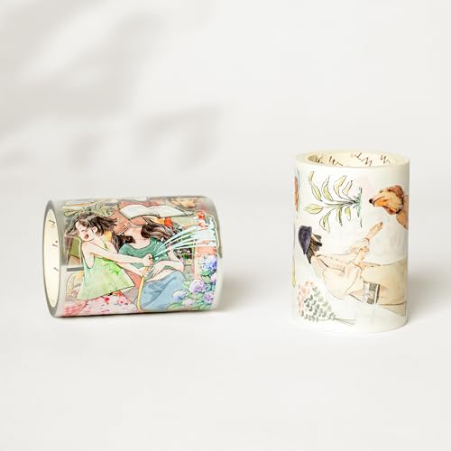 Pre Cut Leisurely Days Washi Tape Roll (17.0604 Foot)