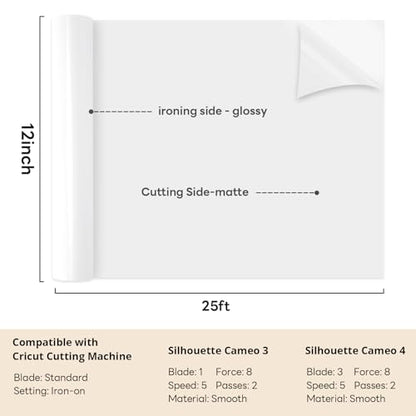 White HTV Roll Heat Transfer Vinyl