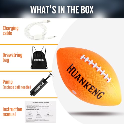 Rechargeable Glow in The Dark Football for Kids and Adults