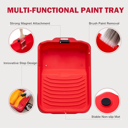 9 Inch Paint Tray 21 Pack with 20 Liners