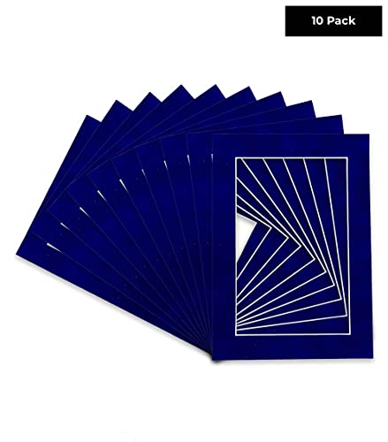 Pack of TEN 11x14 Mats Bevel Cut for 8.5x11 Photos (10 Count)