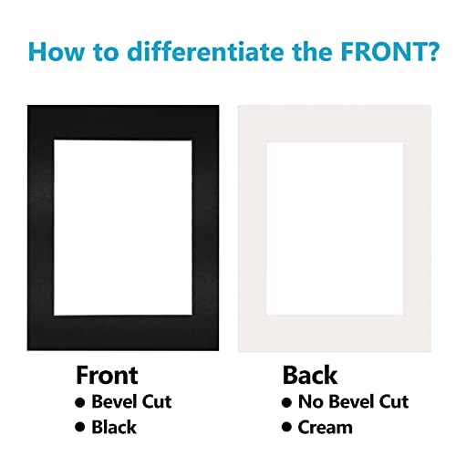 11x14 Black Picture Mats Pack of 14