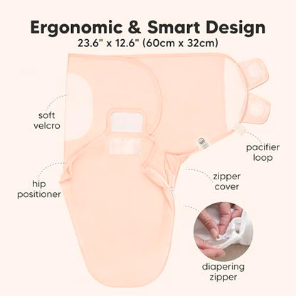 Newborn Swaddles with Zippers (3 Count)