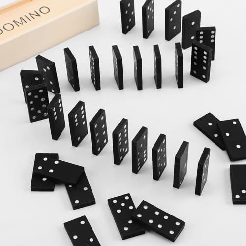 24 Pack Mini Dominos Set for Kids Adults Bulk Double 6 Dominoes (24 Count)