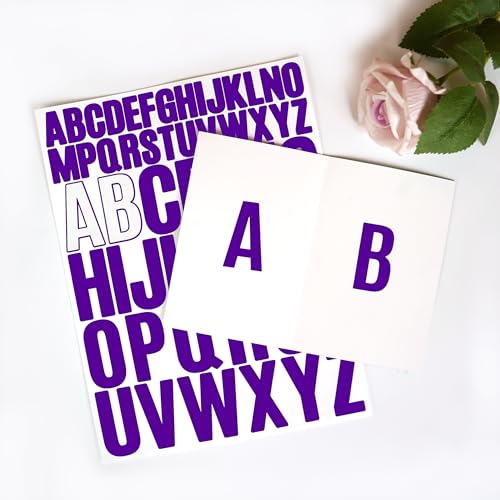 Letter Stickers 1560 Pieces 30 Sheets Stick on Vinyl Letters Capital Alphabet Sticker Letter for Craft Bulletin Boards Classroom Home Business Decor (1560 Count)