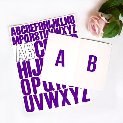 Letter Stickers 1560 Pieces 30 Sheets Stick on Vinyl Letters Capital Alphabet Sticker Letter for Craft Bulletin Boards Classroom Home Business Decor (1560 Count)
