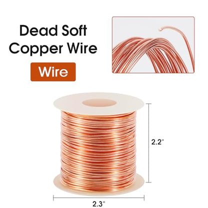 16 Gauge 1.3 mm 127 Feet 1 Pound Dead Soft Copper Wire for Electroculture Gardening