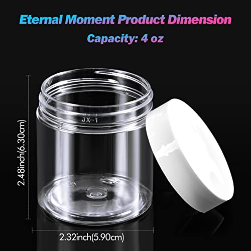 36 Pack 4 OZ Plastic Jars Clear Cosmetic Container with Lids