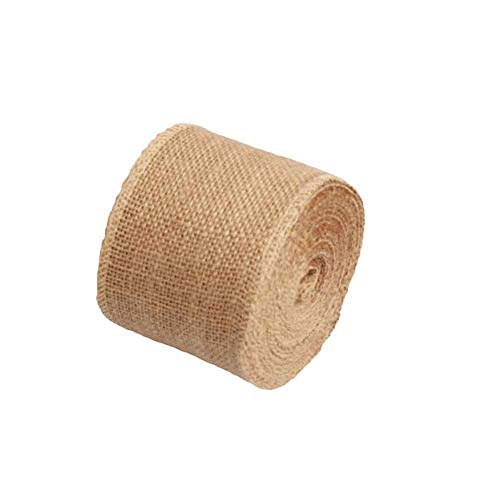 Burlap Ribbon 2" x 15 Yards Natural Jute 2 Inch 5yards 3 Rolls (45 Foot)