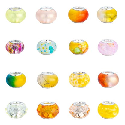 Yellow Mix Large Hole Beads (100 Count)