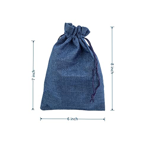 Pack of 25 Burlap Gift Bags with Drawstring Linen Jewelry Pouches Wedding Hessian Jute Bags for Birthday and Treat Pouches Party Wedding Favors Gift