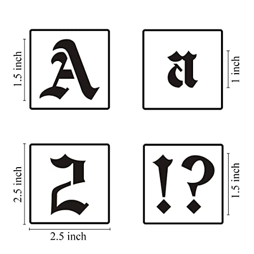 1.5 Inch Alphabet Letter Stencils for Painting (70 Count)