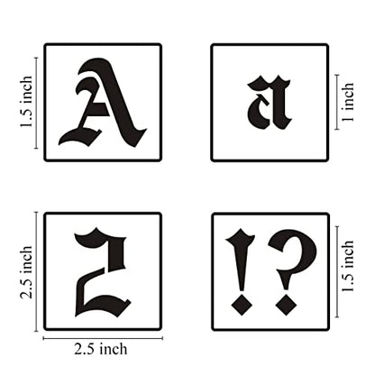 1.5 Inch Alphabet Letter Stencils for Painting (70 Count)