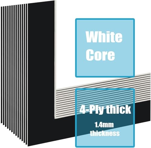 5x7 Black Picture Mats Pack of 11