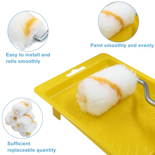 2" Mini Paint Roller Kit with 6 Covers