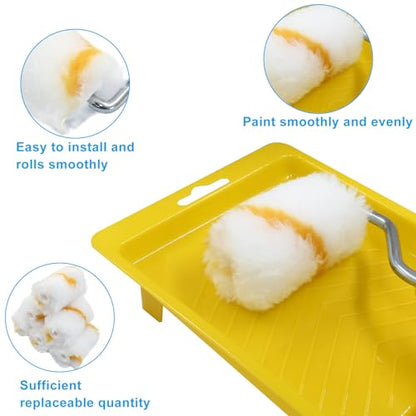 2" Mini Paint Roller Kit with 6 Covers
