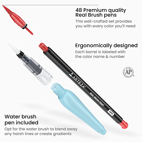 Real Brush Pens (48 Count)